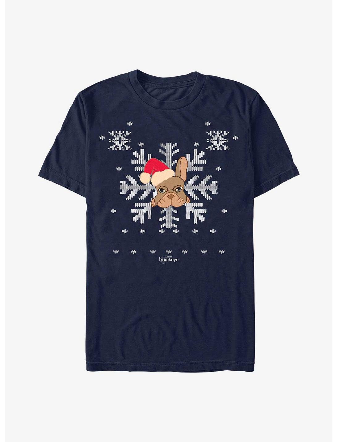 Marvel Hawkeye Dog Christmas Sweater Print T-Shirt, NAVY, hi-res
