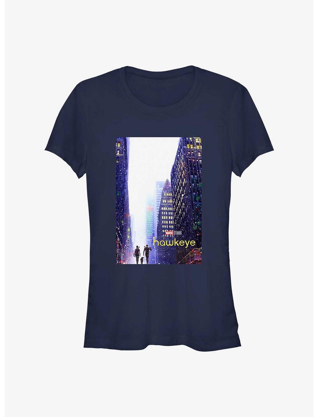 Marvel Hawkeye City Poster Girls T-Shirt, NAVY, hi-res