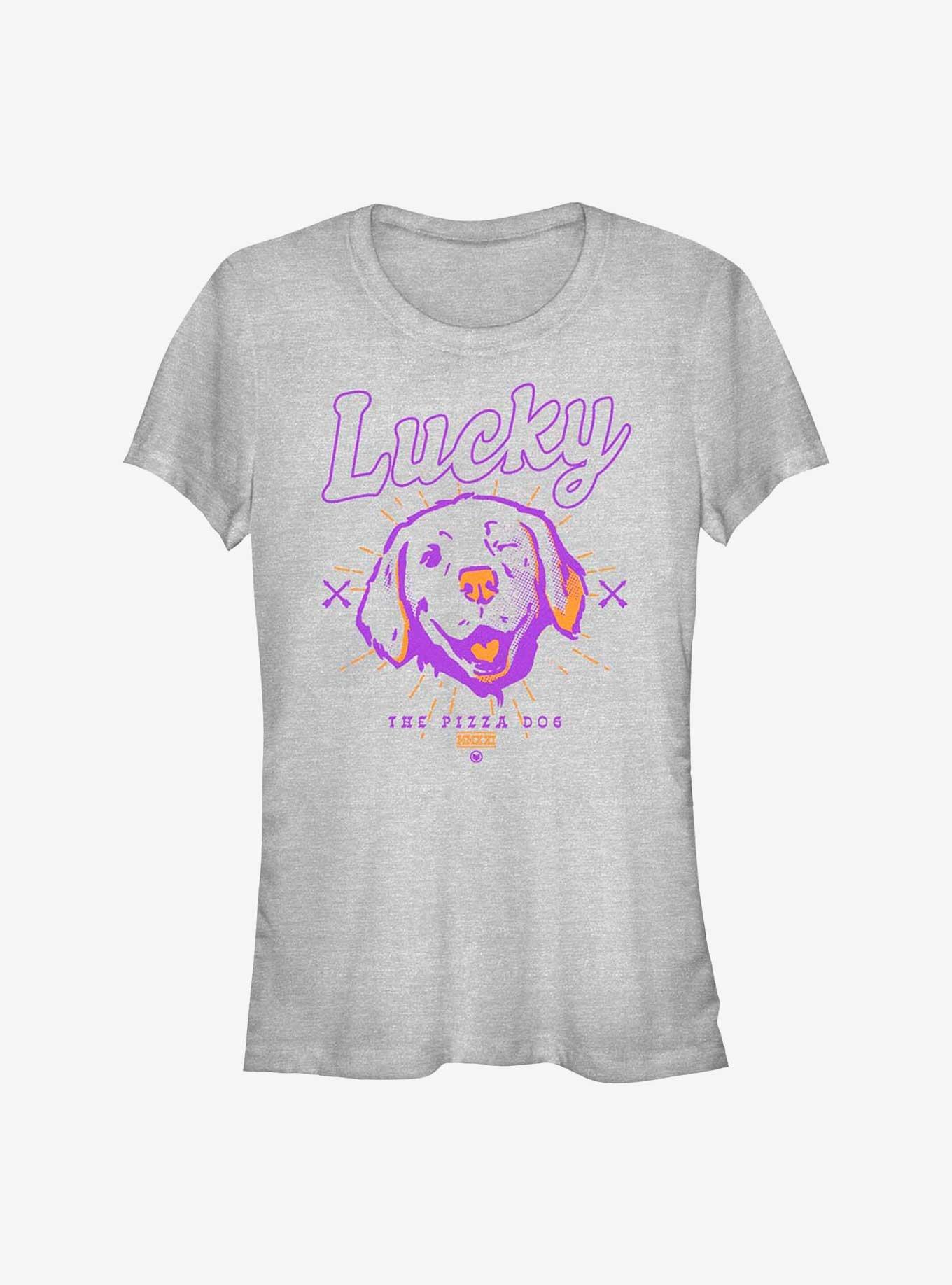 Marvel Hawkeye Lucky The Pizza Dog Girls T-Shirt, ATH HTR, hi-res