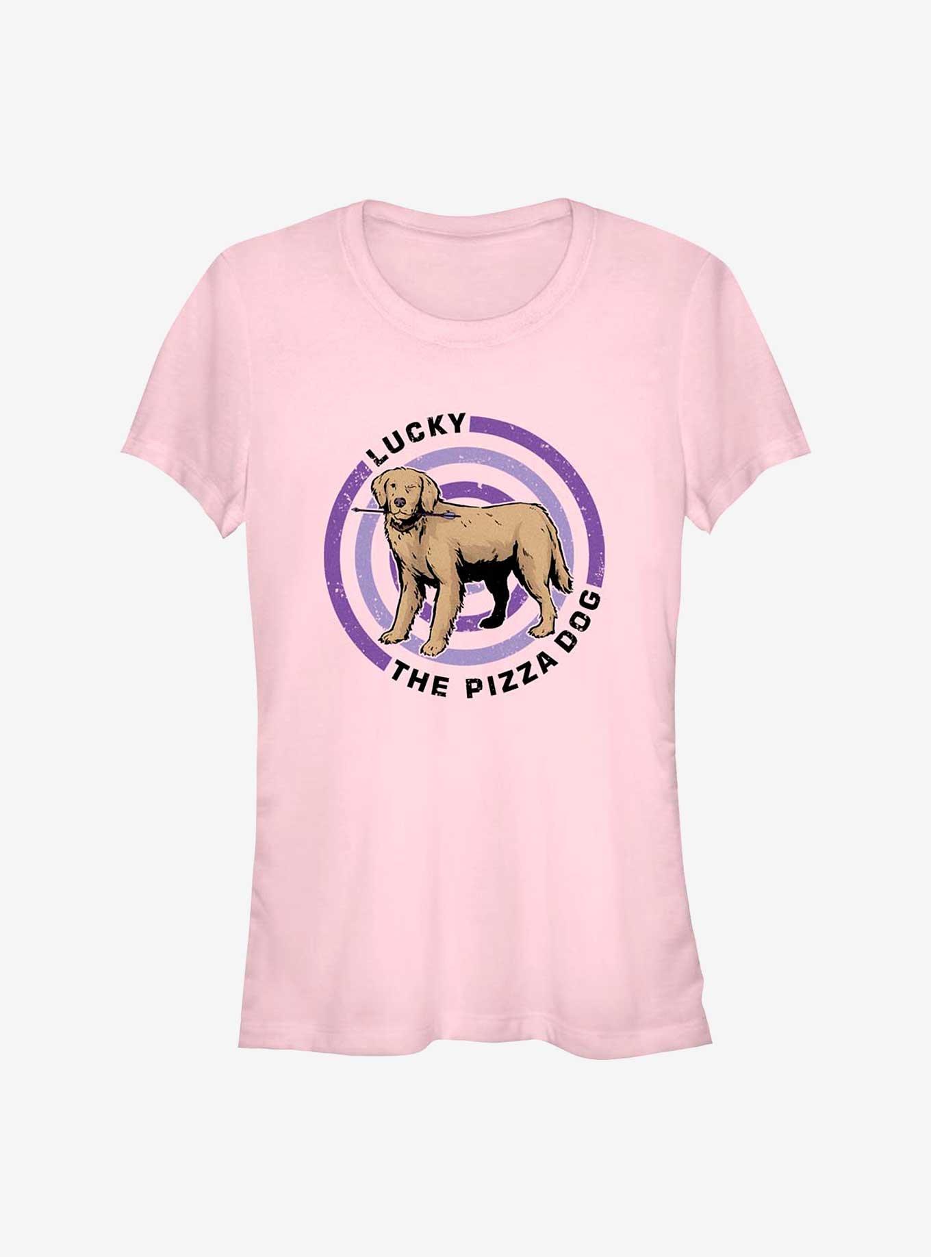Marvel Hawkeye Pizza Dog Bullseye Girls T-Shirt