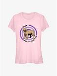 Marvel Hawkeye Pizza Dog Bullseye Girls T-Shirt, LIGHT PINK, hi-res