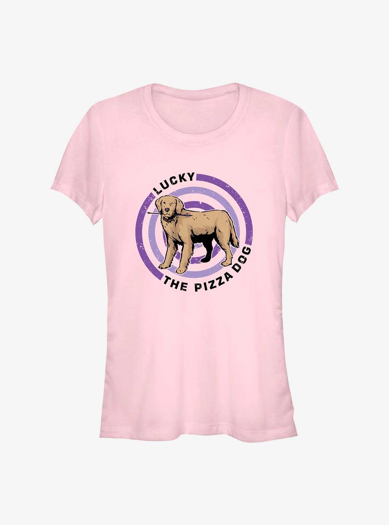 Marvel Hawkeye Pizza Dog Bullseye Girls T-Shirt, LIGHT PINK, hi-res