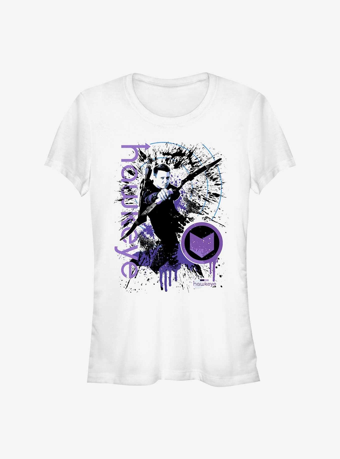 Marvel Hawkeye Splatter Girls T-Shirt, WHITE, hi-res