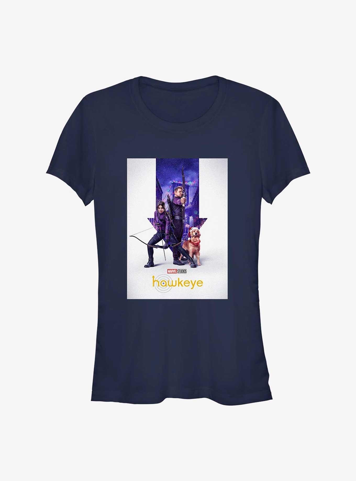 Marvel Hawkeye Trio Poster Girls T-Shirt, NAVY, hi-res