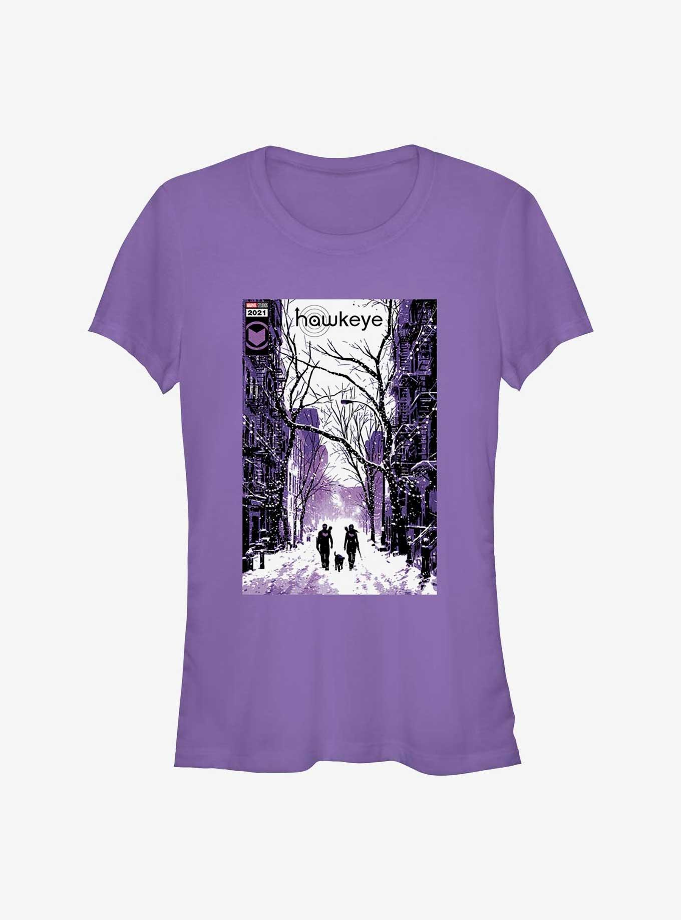 Marvel Hawkeye Winter Poster Girls T-Shirt, PURPLE, hi-res