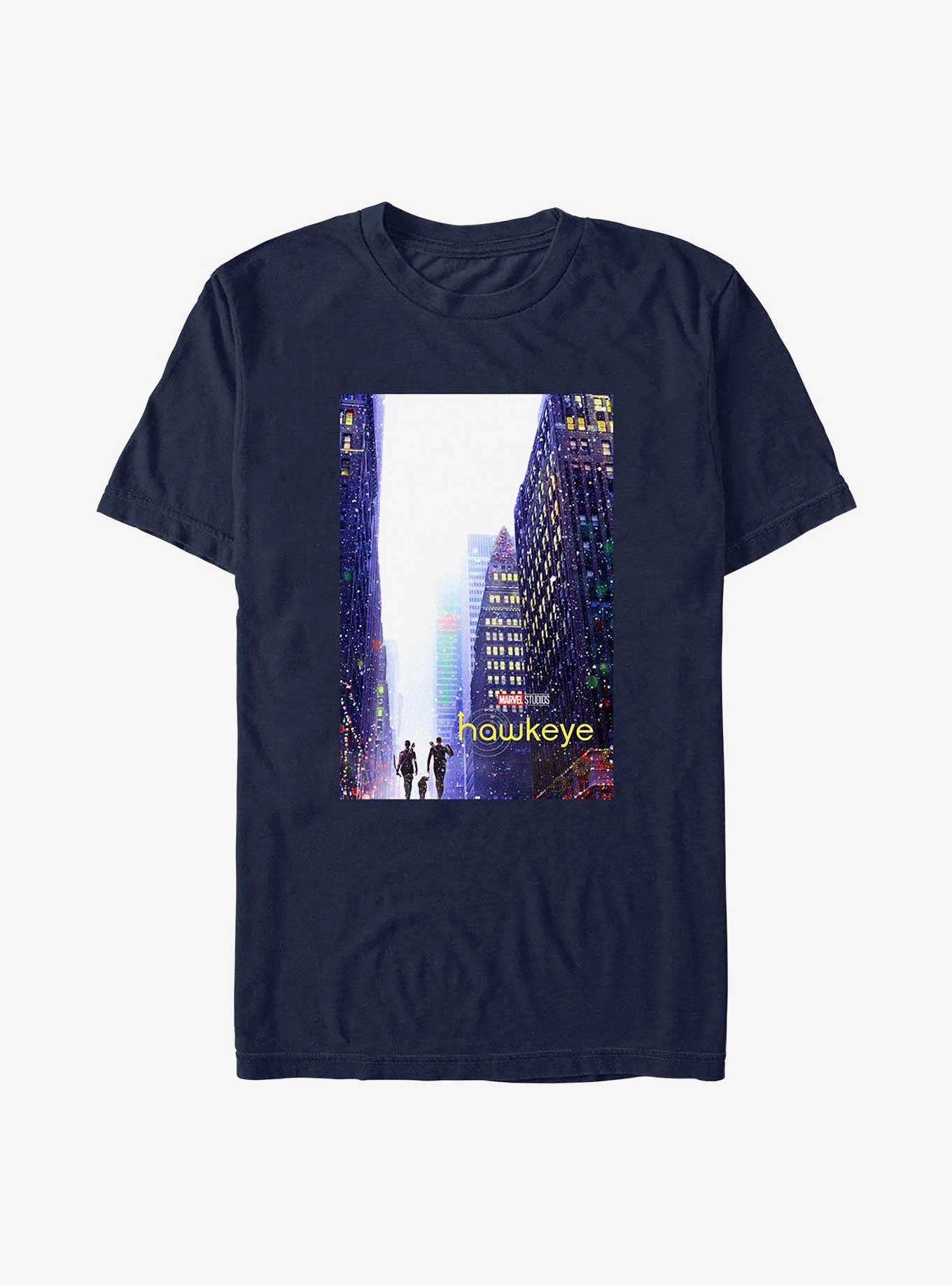 Marvel Hawkeye City Poster T-Shirt, NAVY, hi-res