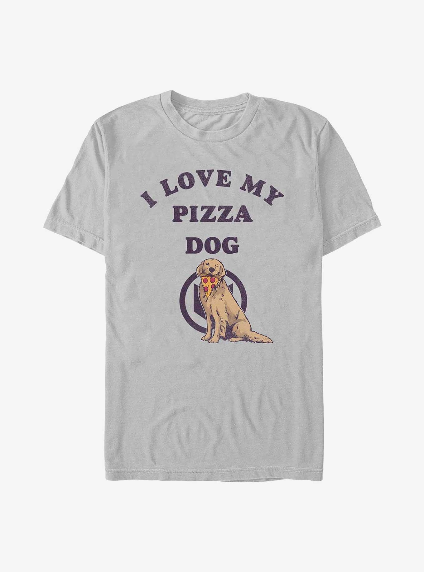 Marvel Hawkeye Love Pizza Dog T-Shirt, SILVER, hi-res