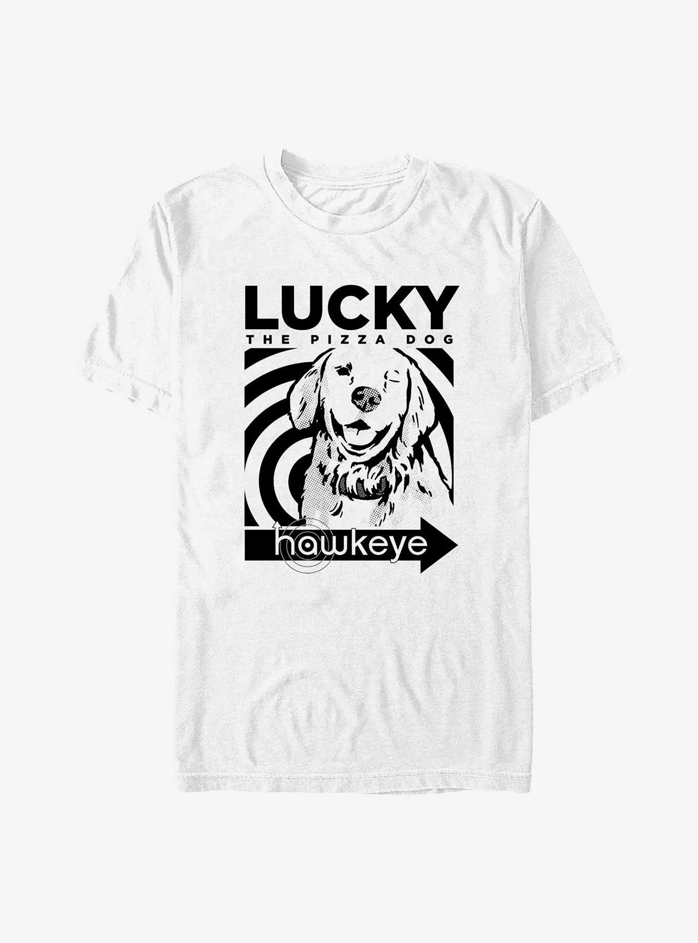 Marvel Hawkeye Lucky Close Up T-Shirt, WHITE, hi-res