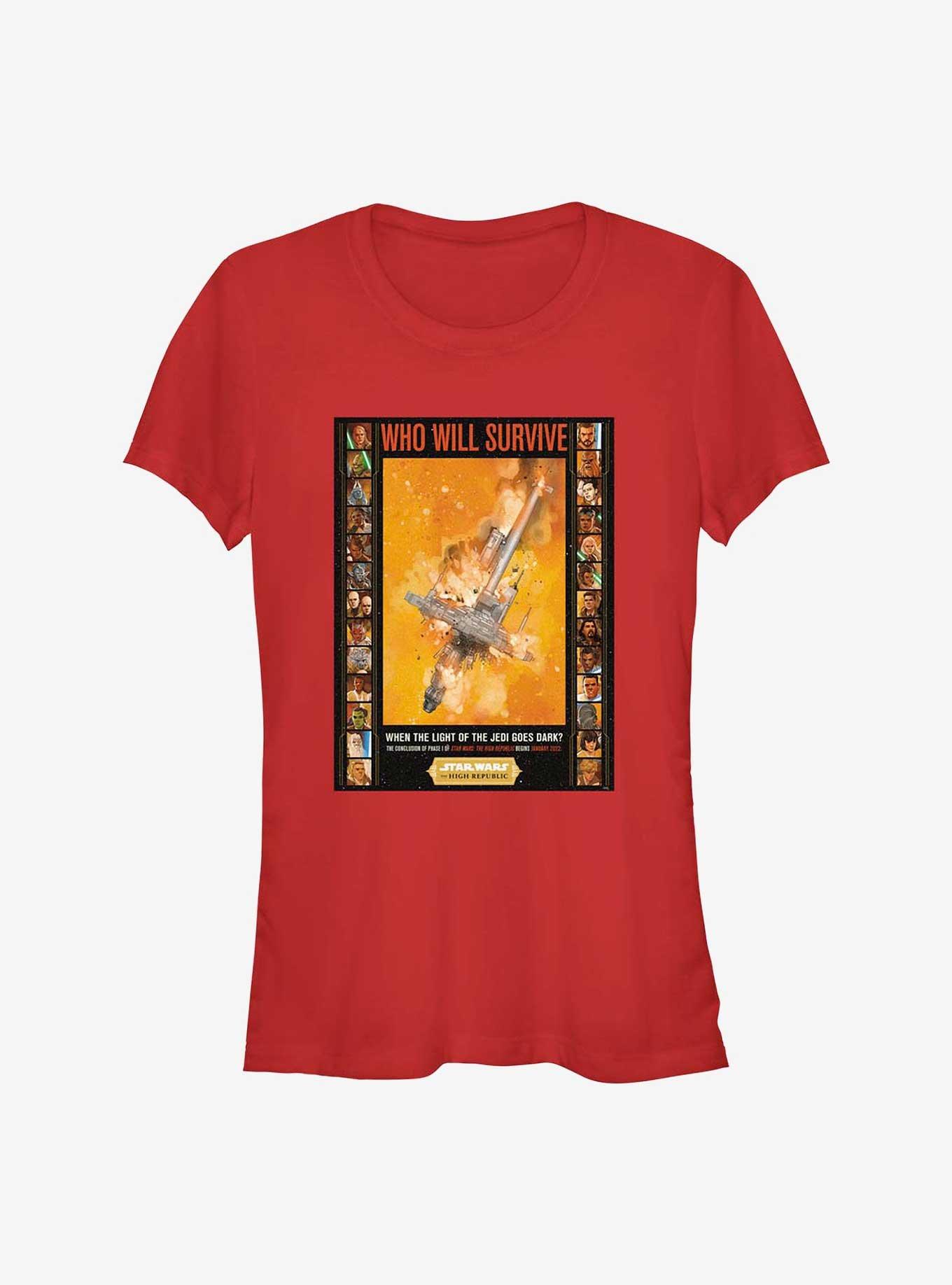 Star Wars: The High Republic Disaster Poster Girls T-Shirt, RED, hi-res