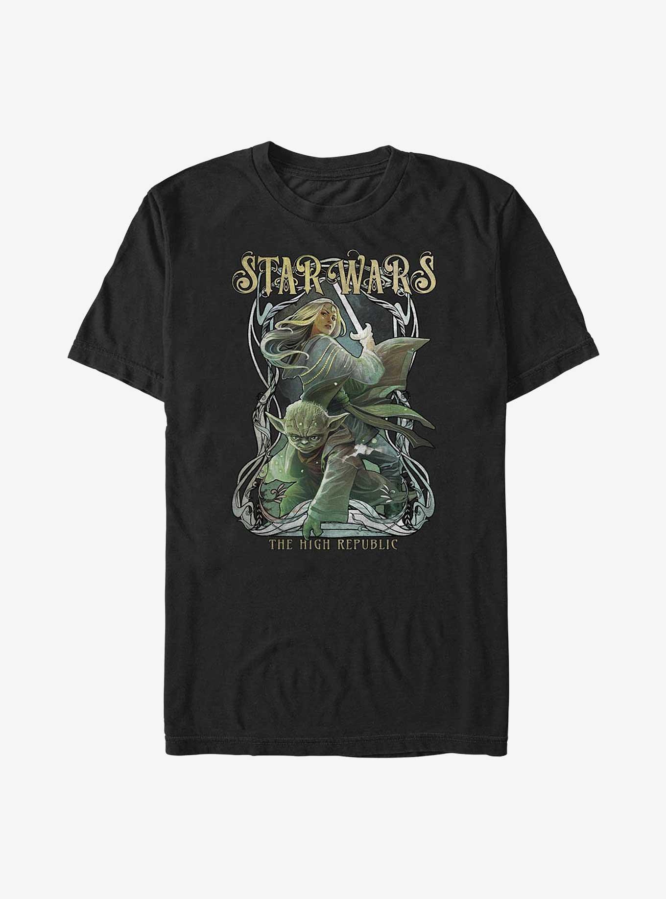 Star Wars: The High Republic Nouveau Poster T-Shirt, BLACK, hi-res