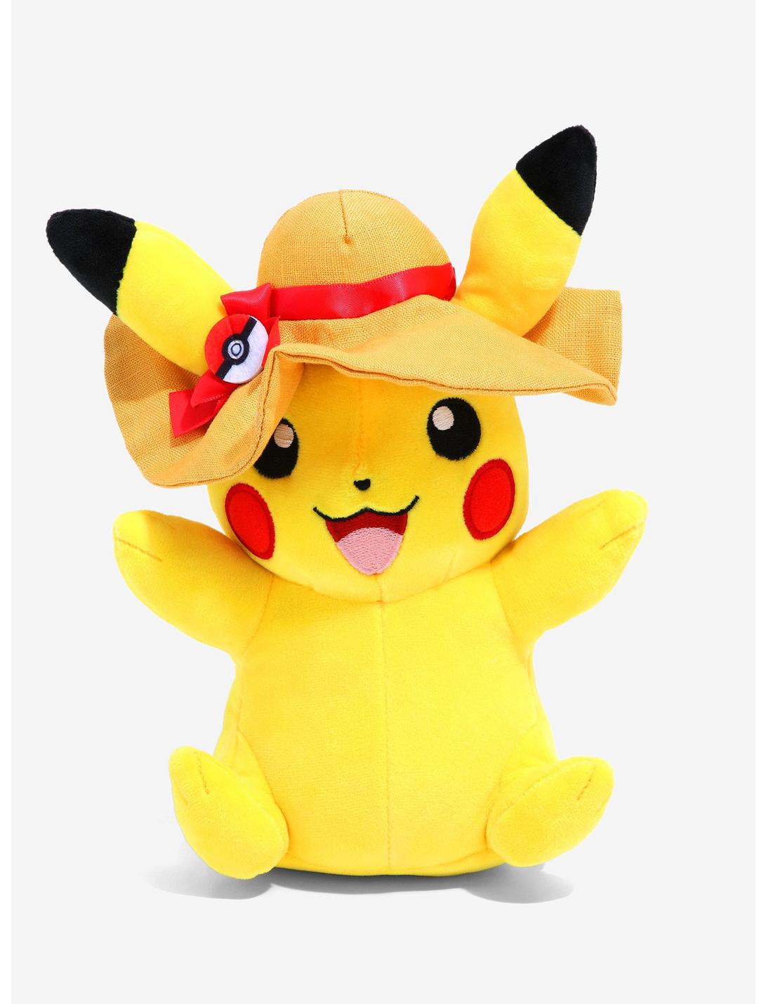 Pokémon Pikachu with Summer Hat 8 Inch Plush, , hi-res