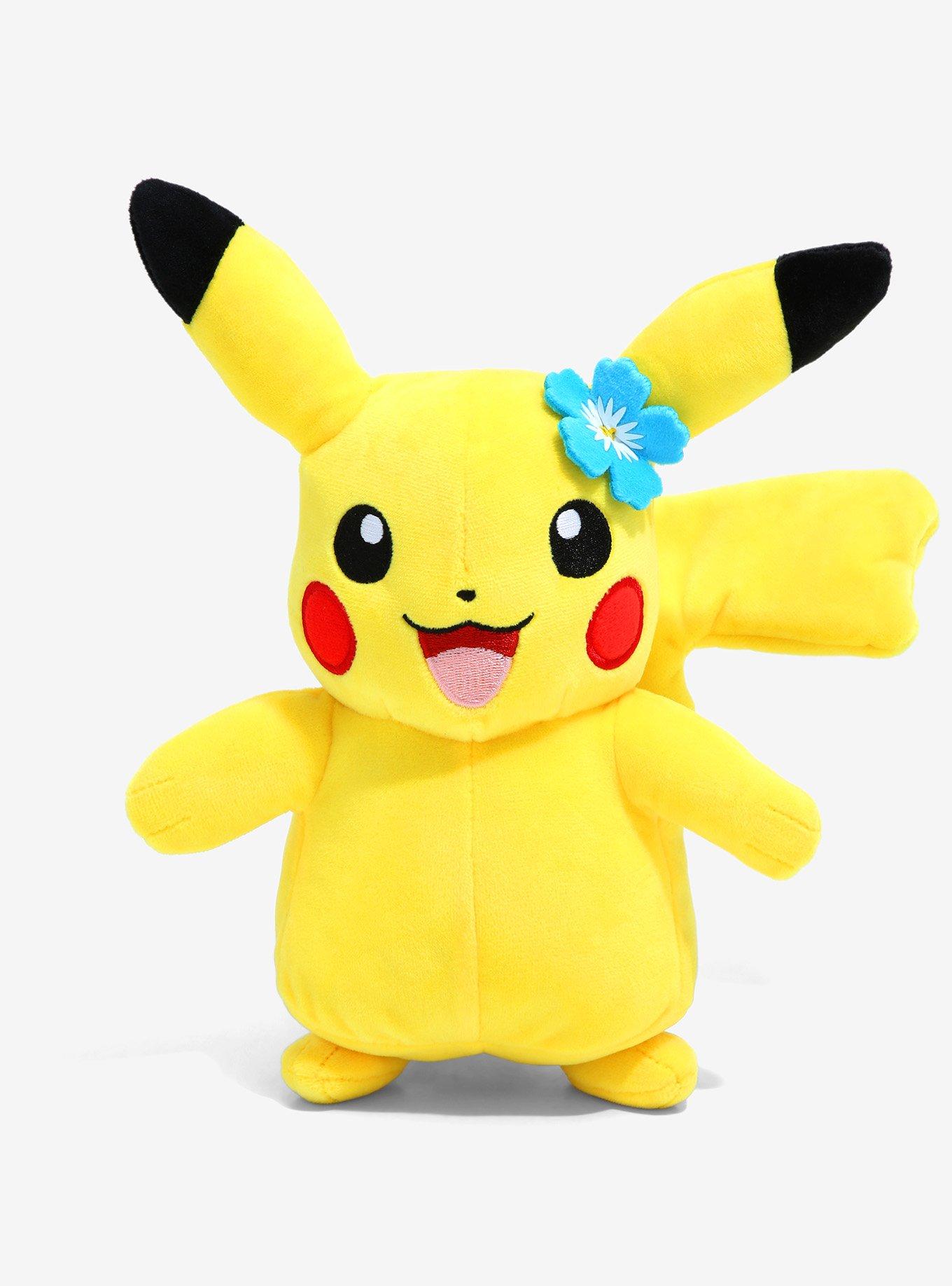 Pok&eacute;mon Pikachu with Blue Flower 8 Inch Plush, , hi-res