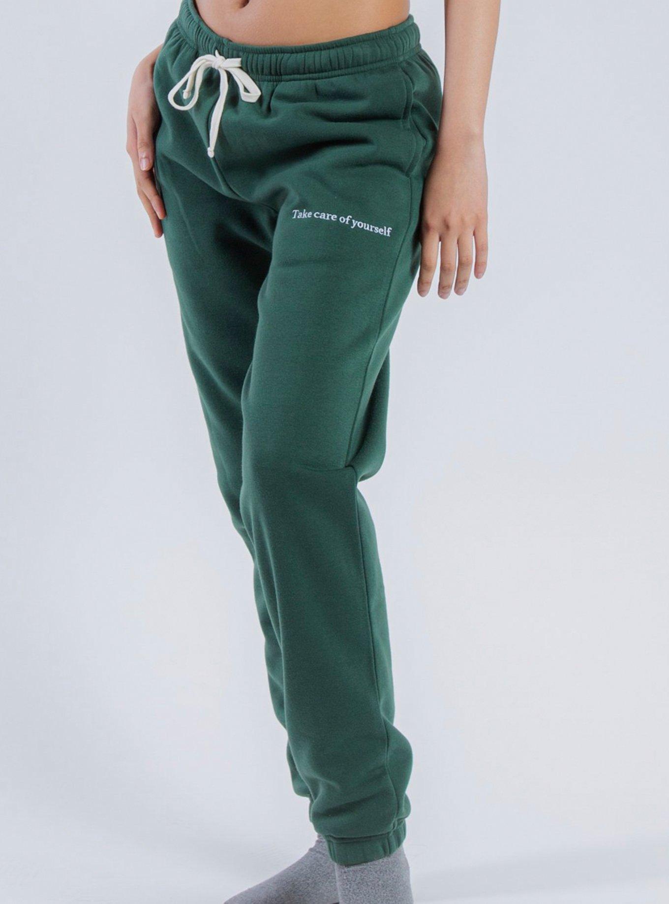 Hunter Green Take Care Of Yourself Sweatpants, GREEN, hi-res