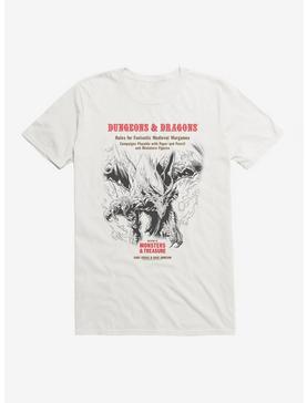 Dungeons & Dragons White Box Dragon and Flames T-Shirt, WHITE, hi-res