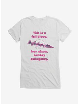 National Lampoon's Christmas Vacation Four Alarm Holiday Emergency Girls T-Shirt, WHITE, hi-res