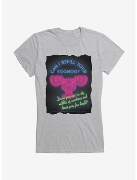 National Lampoon's Christmas Vacation Neon Can I Refill Your Eggnog Girls T-Shirt, HEATHER, hi-res