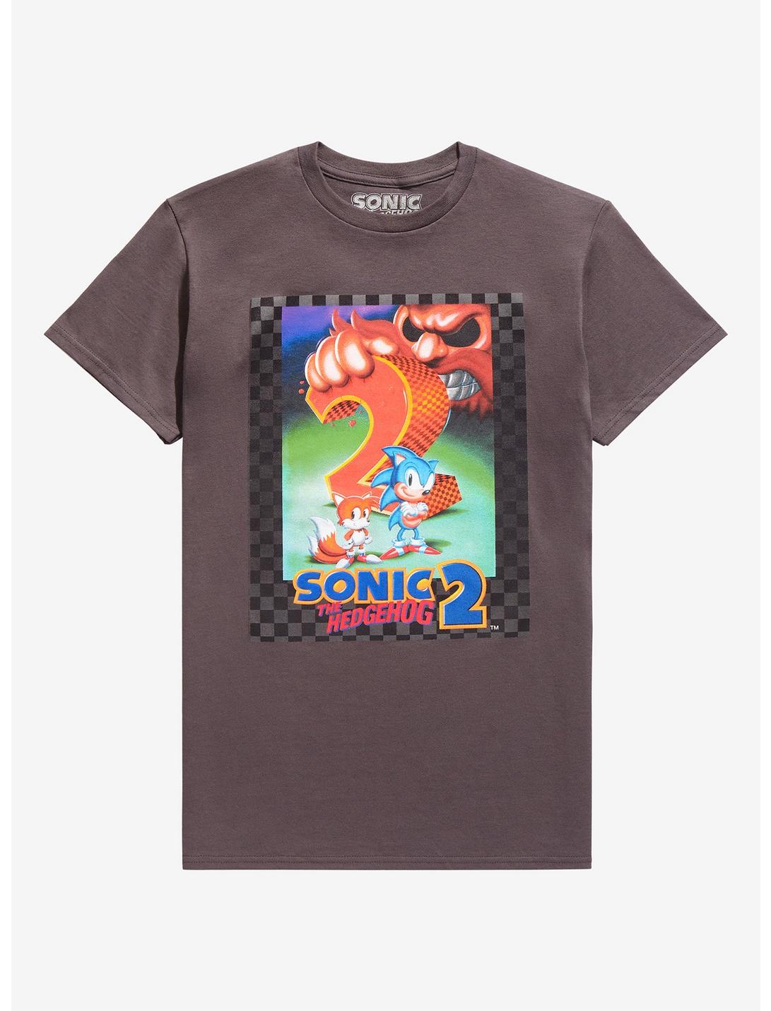 Sonic The Hedgehog 2 Game Cover T-Shirt, BLACK, hi-res