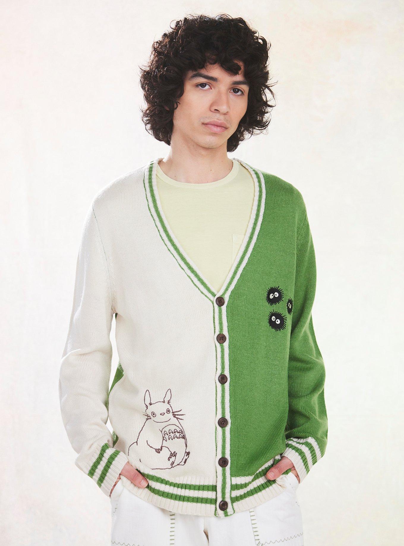 Our Universe Studio Ghibli My Neighbor Totoro Split Cardigan, GREEN  WHITE, hi-res