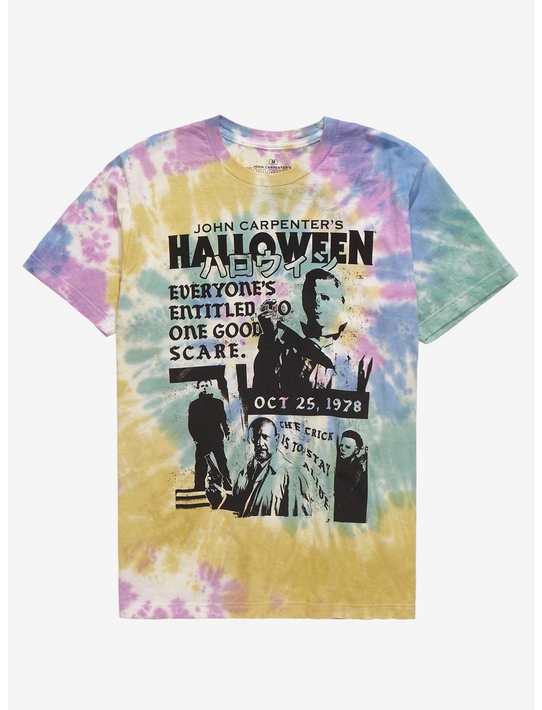 Halloween Collage Tie-Dye T-Shirt, BLACK, hi-res