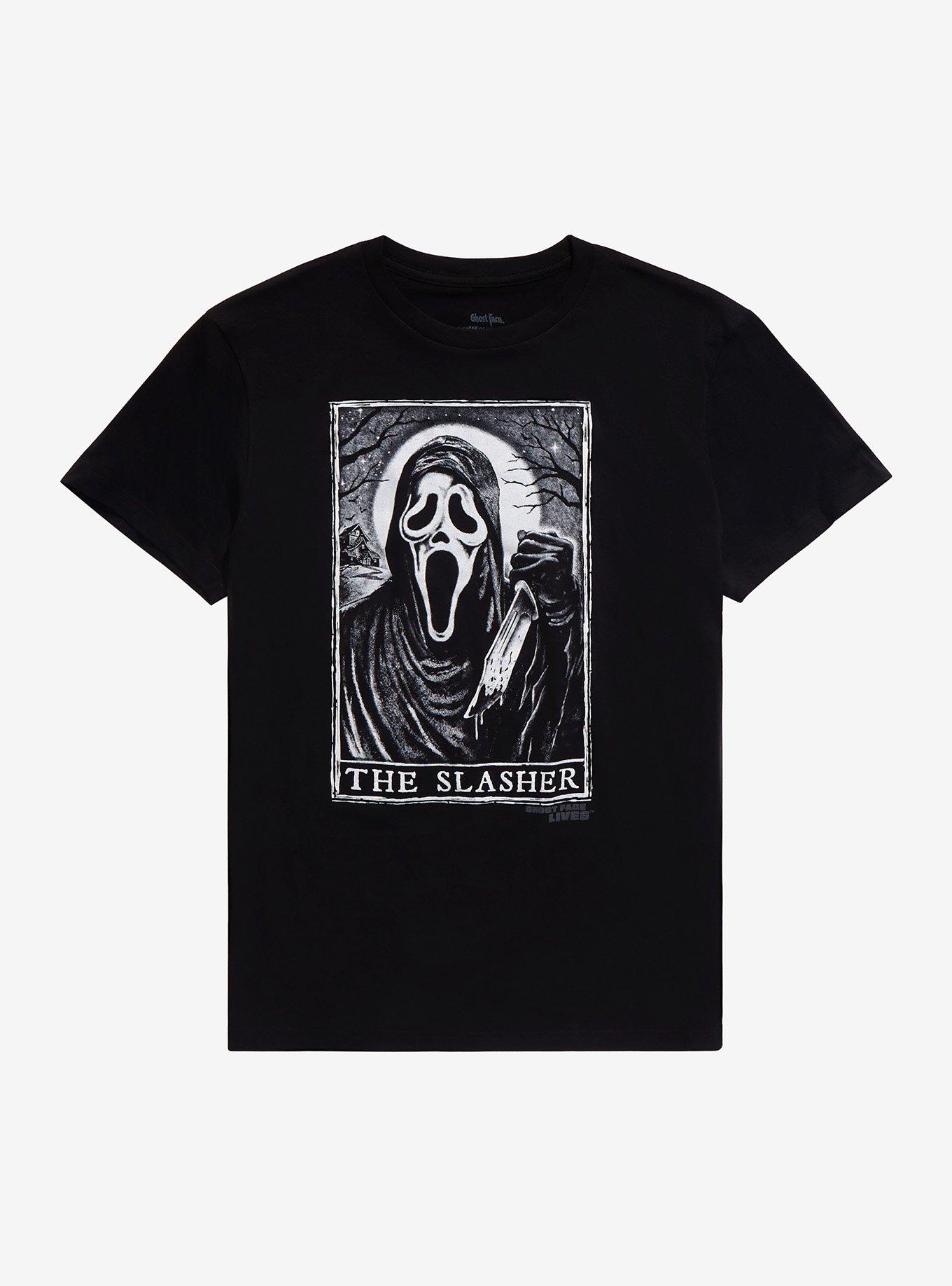 Ghost Face The Slasher Tarot Card T-Shirt, BLACK, hi-res