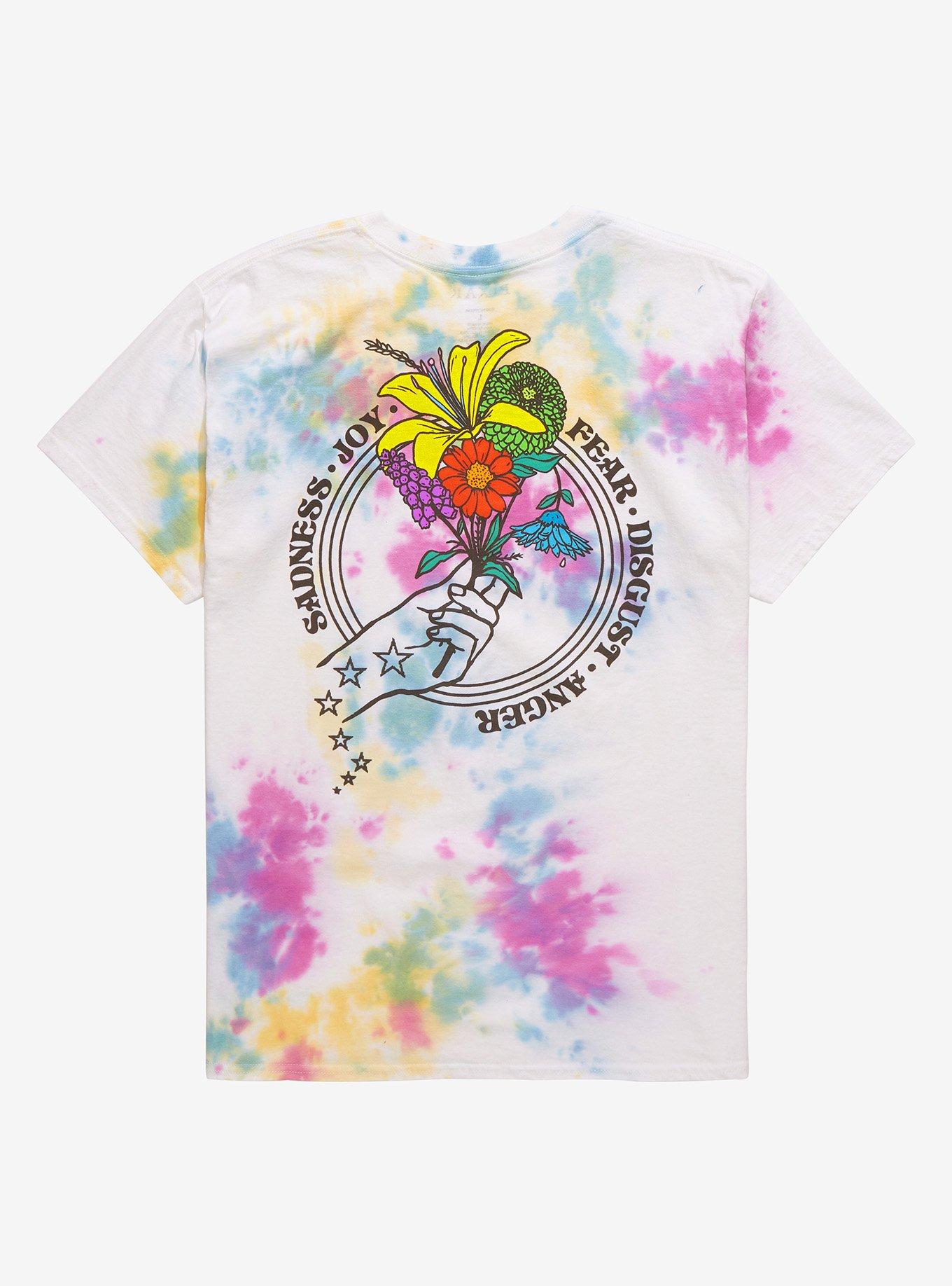 Disney Pixar Inside Out Floral Tie-Dye T-Shirt - BoxLunch Exclusive, TIE DYE, hi-res