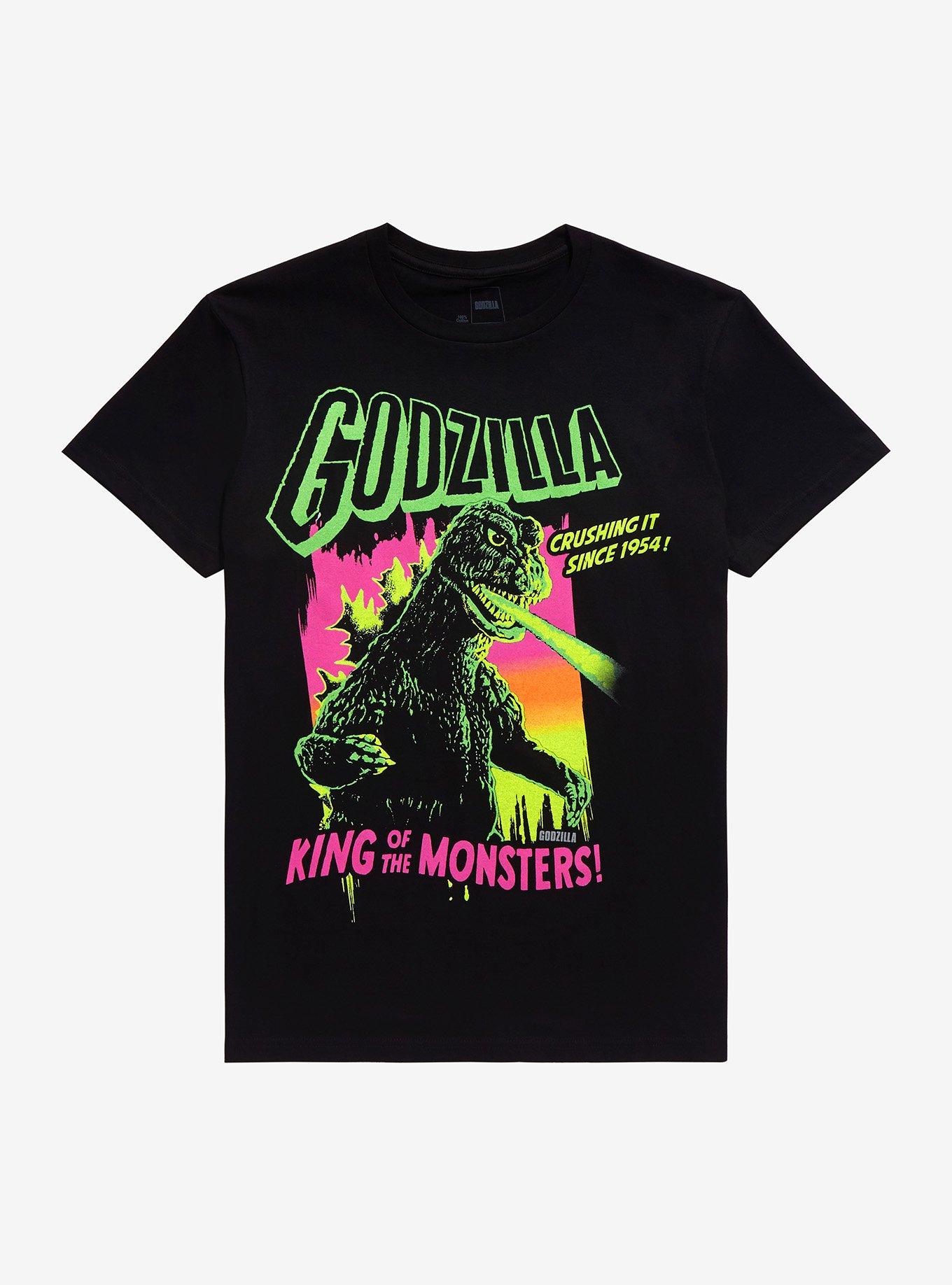 Godzilla King Of The Monsters Neon T-shirt, BLACK, hi-res