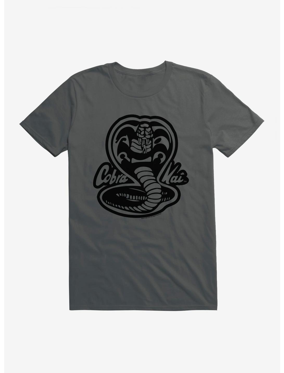 Cobra Kai Black And White Logo T-Shirt, CHARCOAL, hi-res