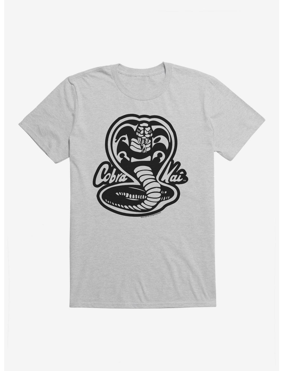 Cobra Kai Black And White Logo T-Shirt, HEATHER GREY, hi-res