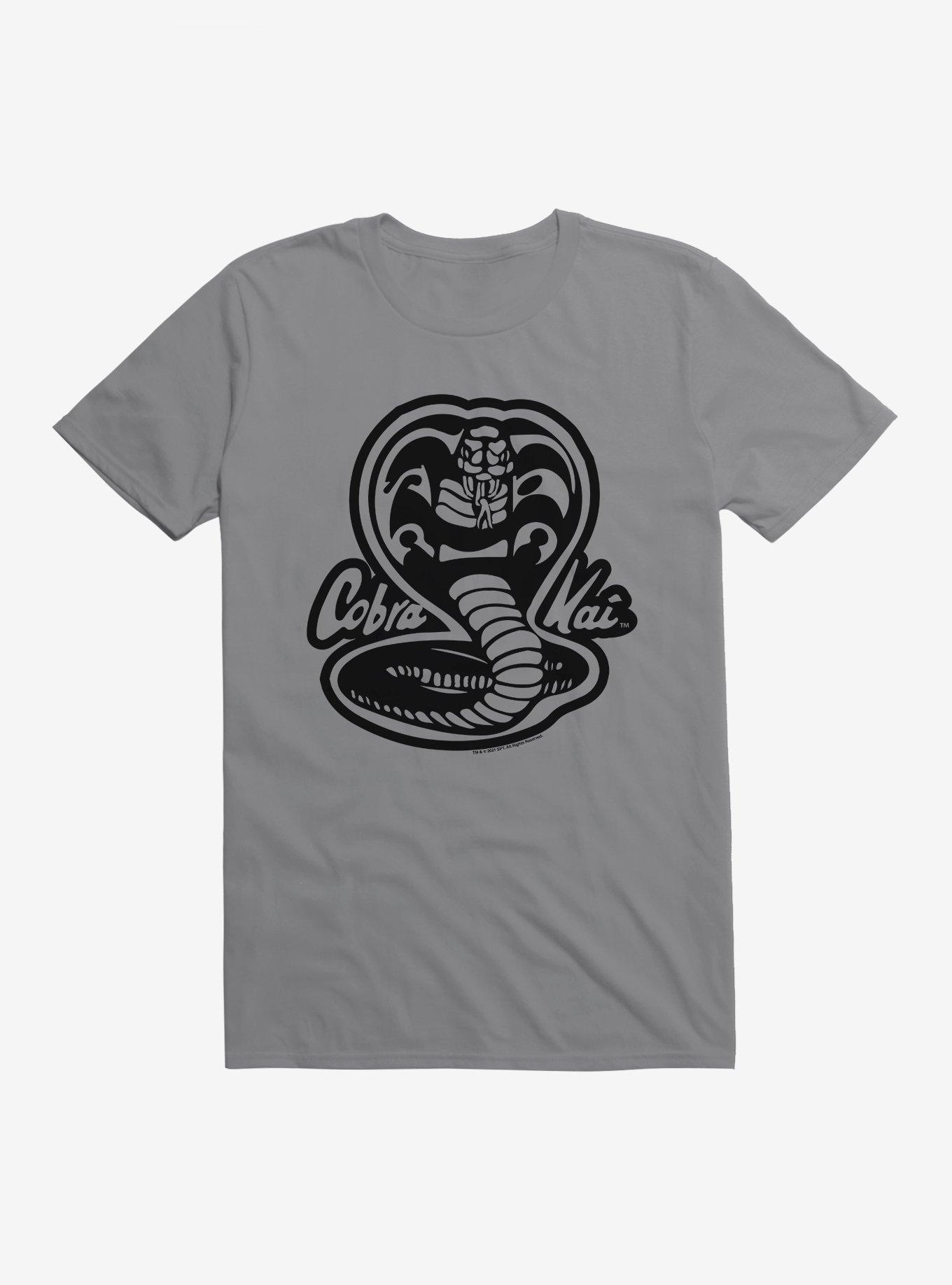 Cobra Kai Black And White Logo T-Shirt, STORM GREY, hi-res