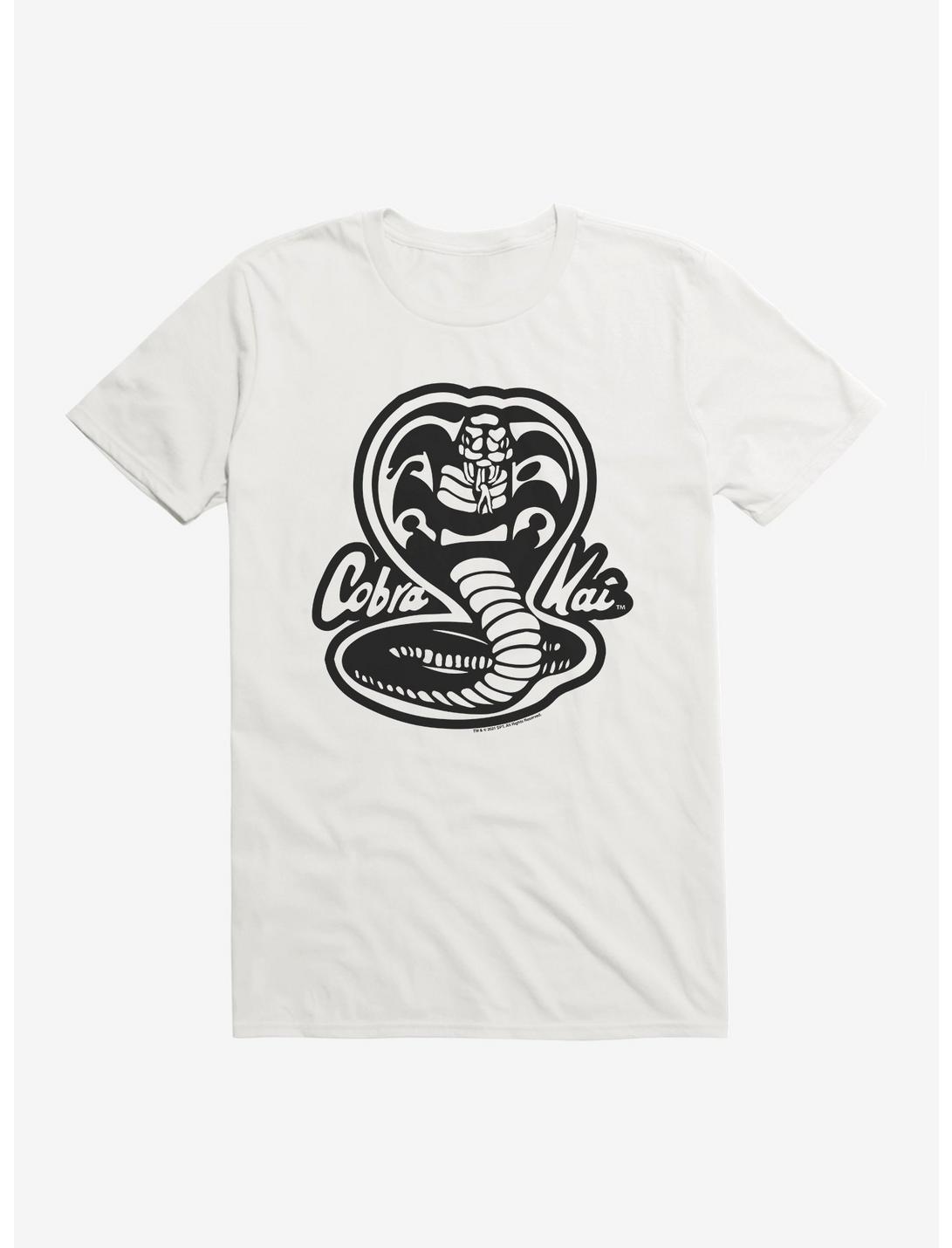 Cobra Kai Black And White Logo T-Shirt, WHITE, hi-res