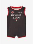 Naruto Shippuden Uchiha Clan Infant Basketball Jersey Romper - BoxLunch Exclusive, BLACK, hi-res