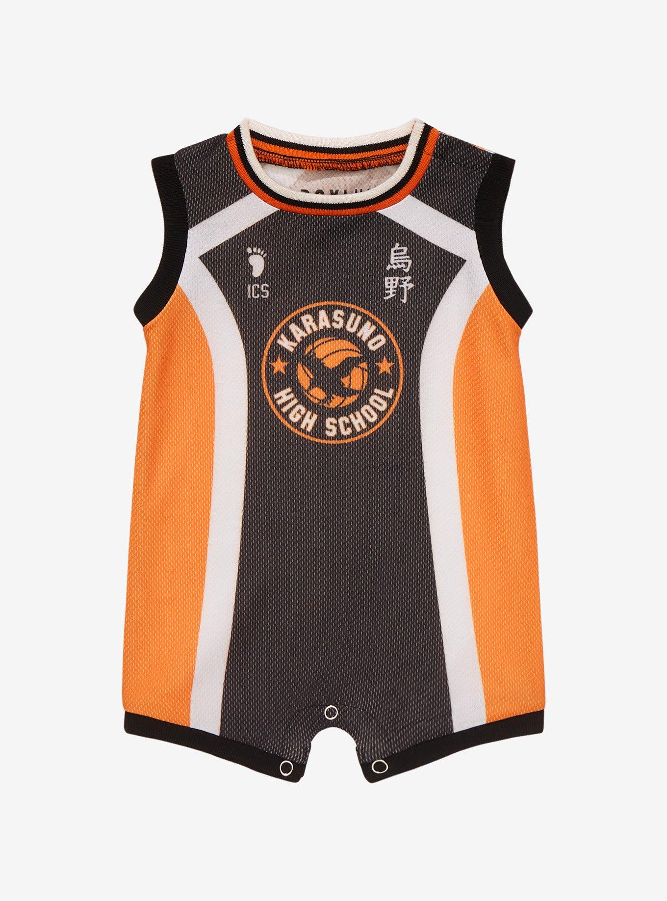 Haikyu!! Shoyo Hinata Karasuno High School Infant Basketball Jersey Romper  - BoxLunch Exclusive