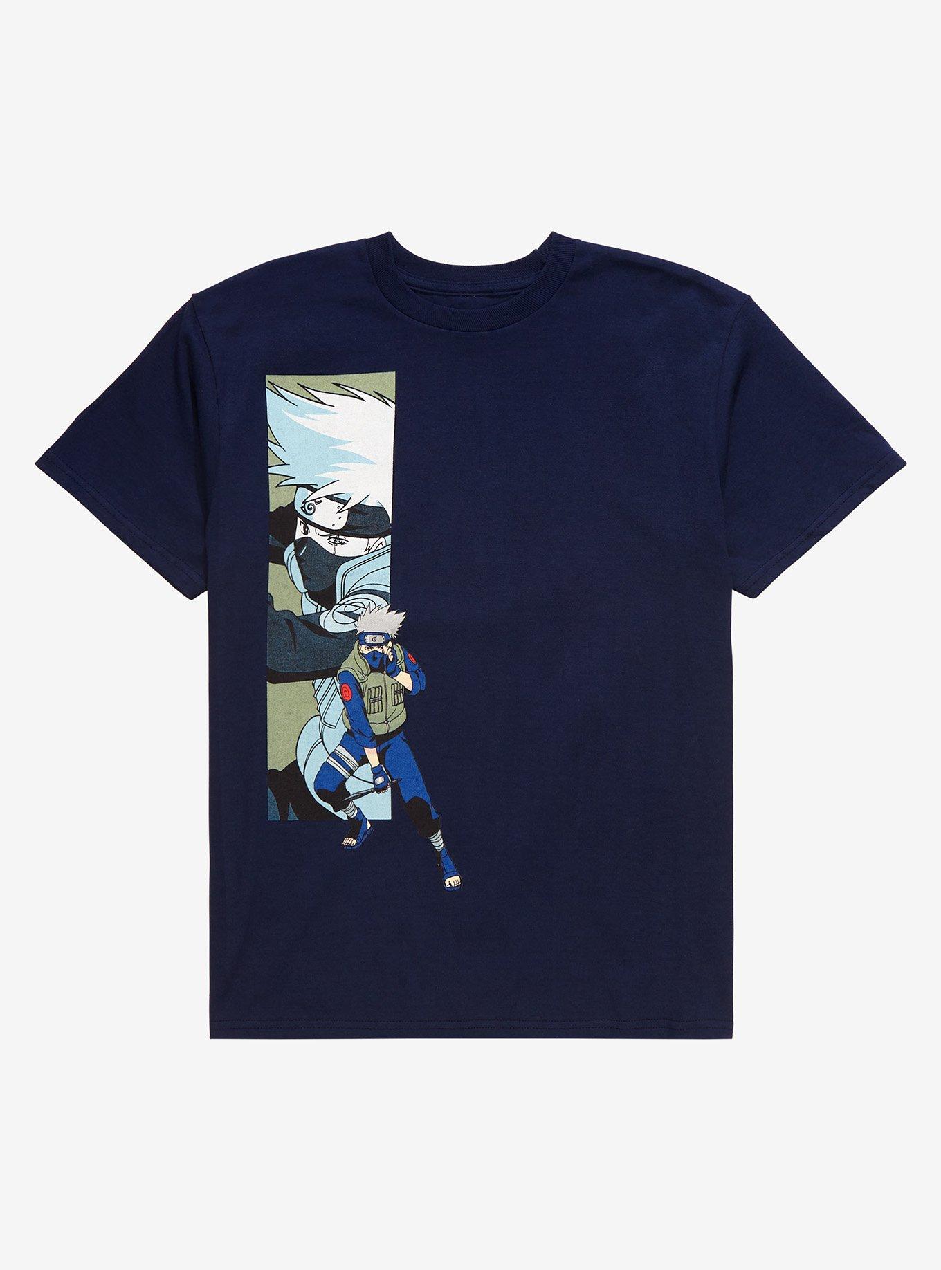 Naruto Shippuden Kakashi Pillar Panel Youth T-Shirt - BoxLunch Exclusive, BLACK, hi-res