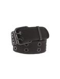 Two-Row Black Grommet Belt Plus Size, BLACK, hi-res