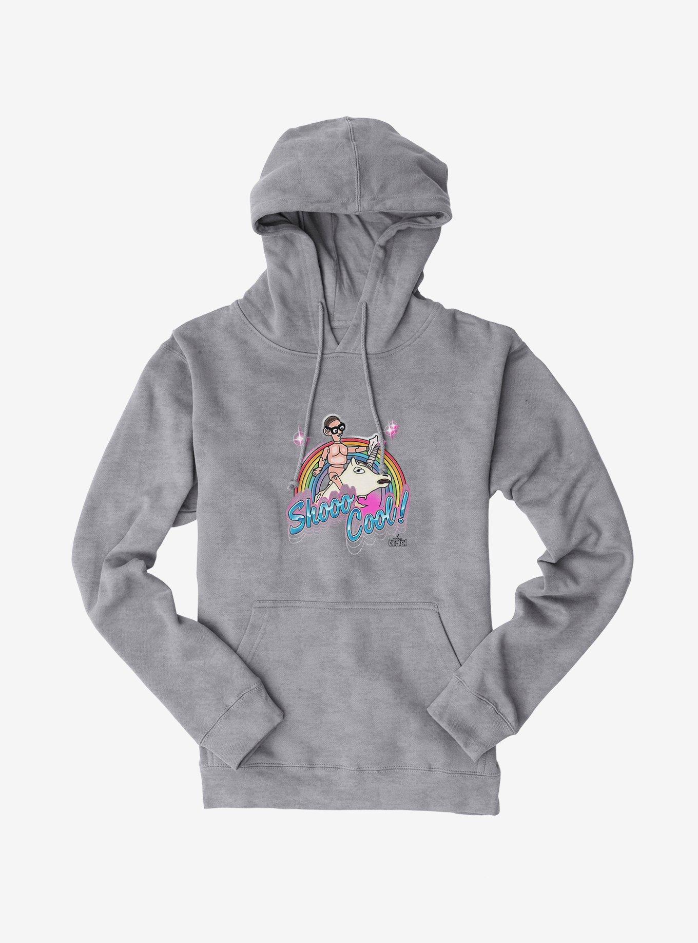 Robot Chicken Shooo Cool Hoodie, HEATHER GREY, hi-res