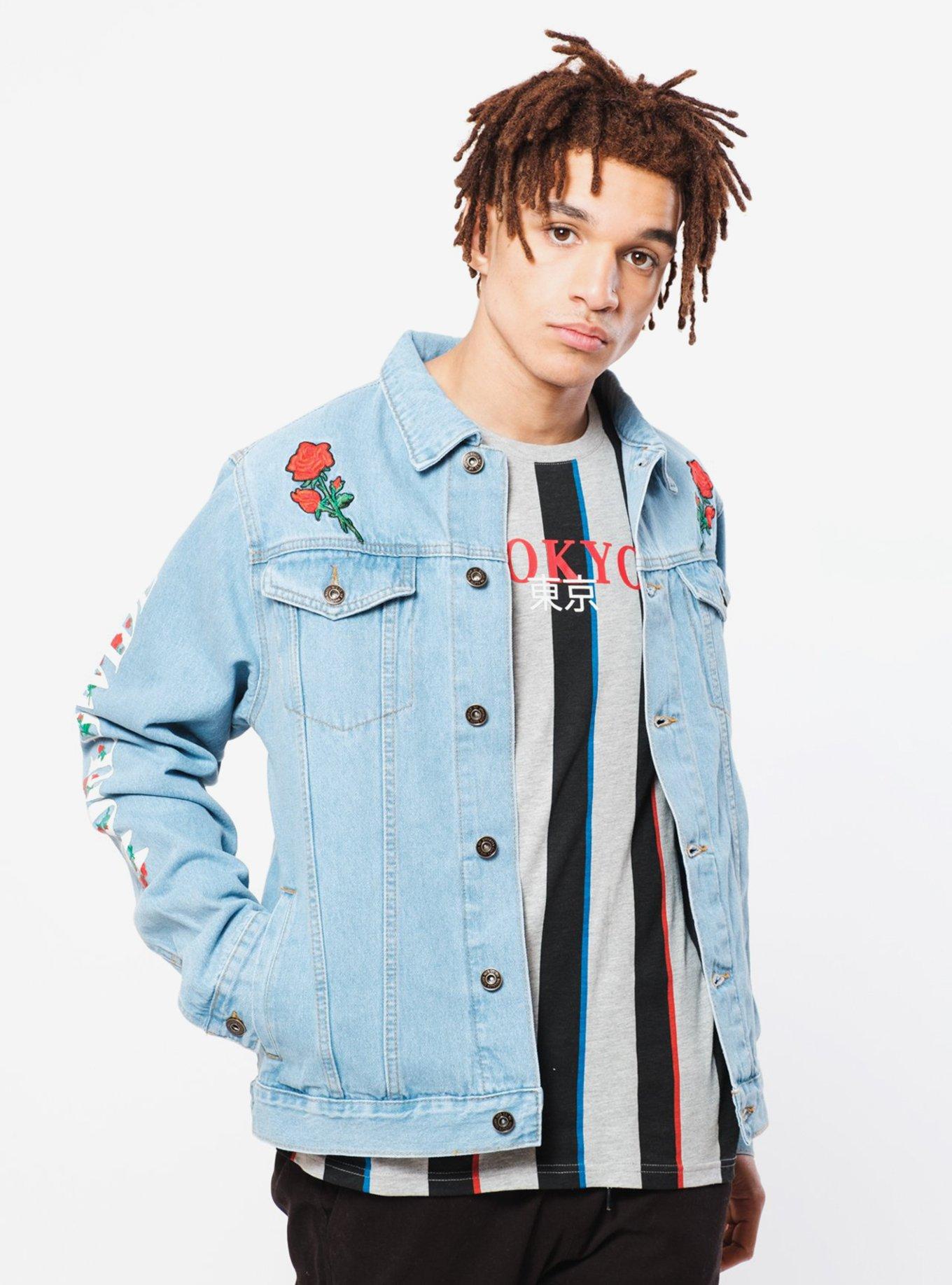 Rose denim hot sale jacket mens