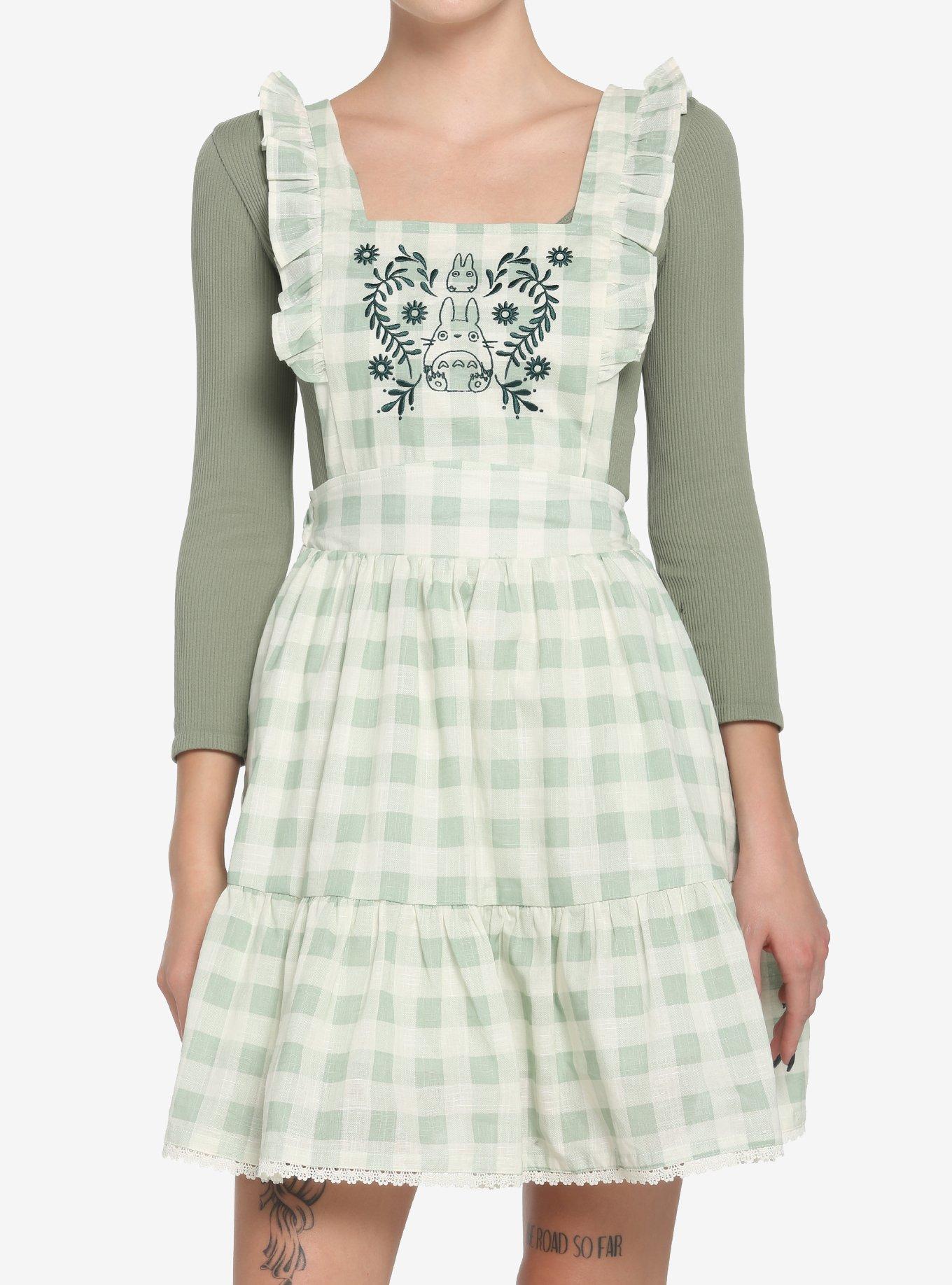 Her Universe My Neighbor Totoro Gingham Pinafore Skirtall