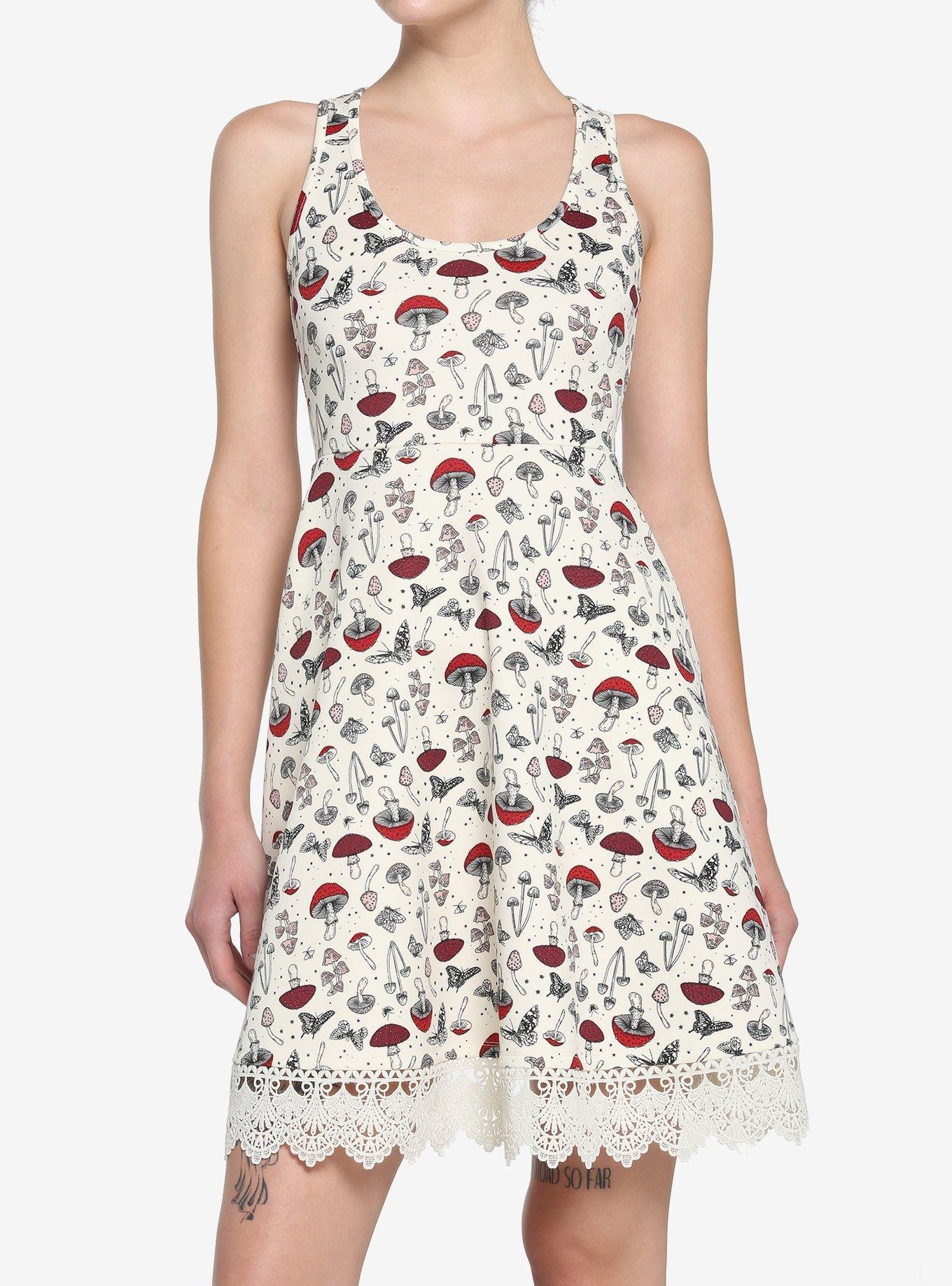 Ivory Mushroom Lace Skirt Hot Topic