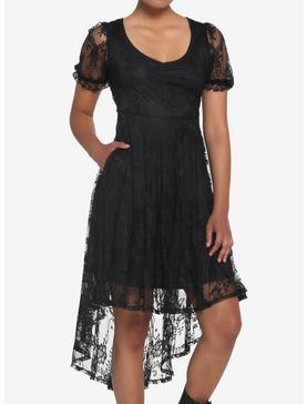 Black Lace Hi-Low Dress, , hi-res