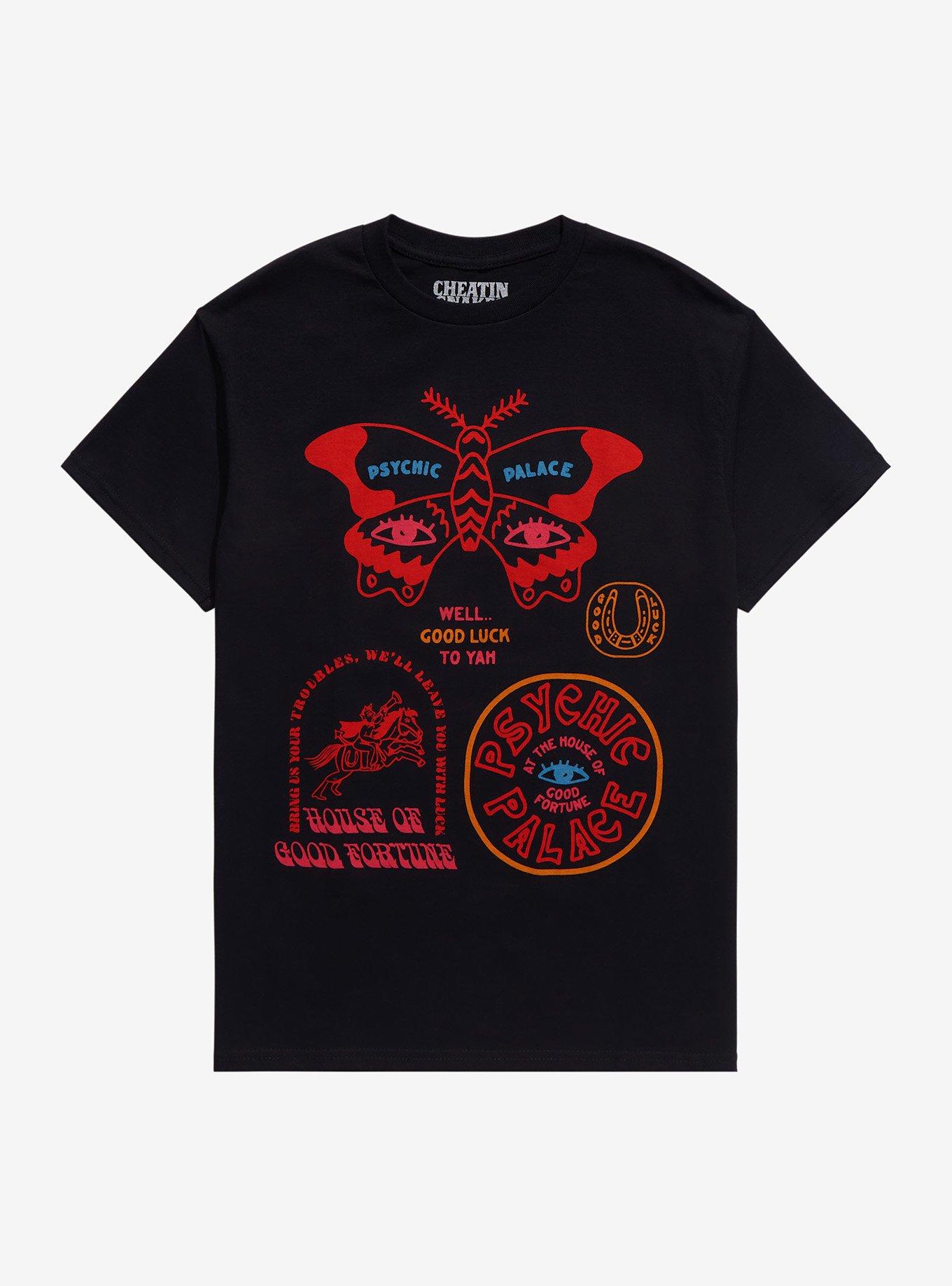 Cheatin Snakes Psychic Palace T-Shirt, BLACK, hi-res