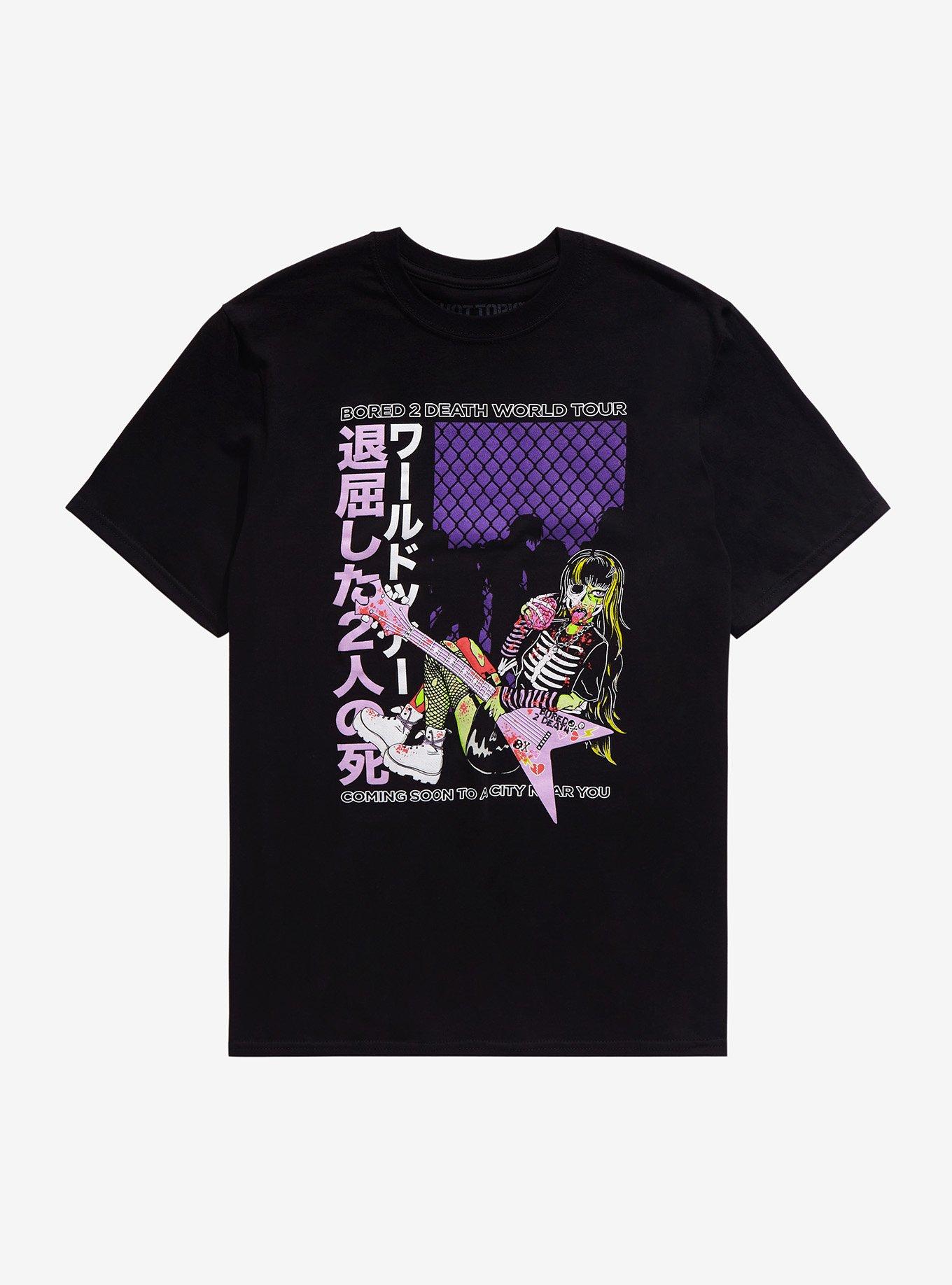 Bored 2 Death Zombie Guitarist T-Shirt, BLACK, hi-res