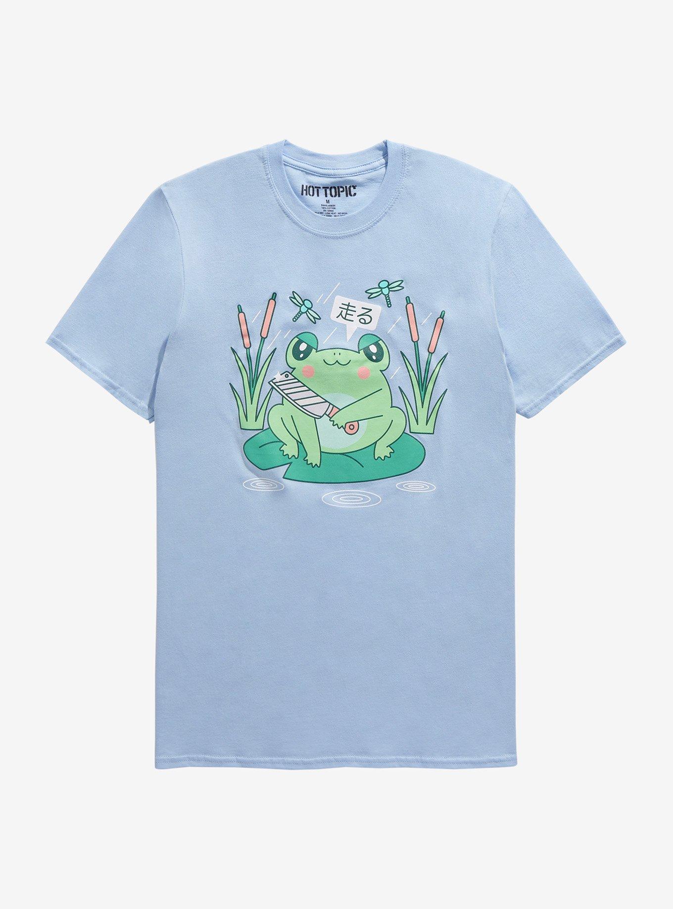 Froggy With Knife T-Shirt, LIGHT BLUE, hi-res