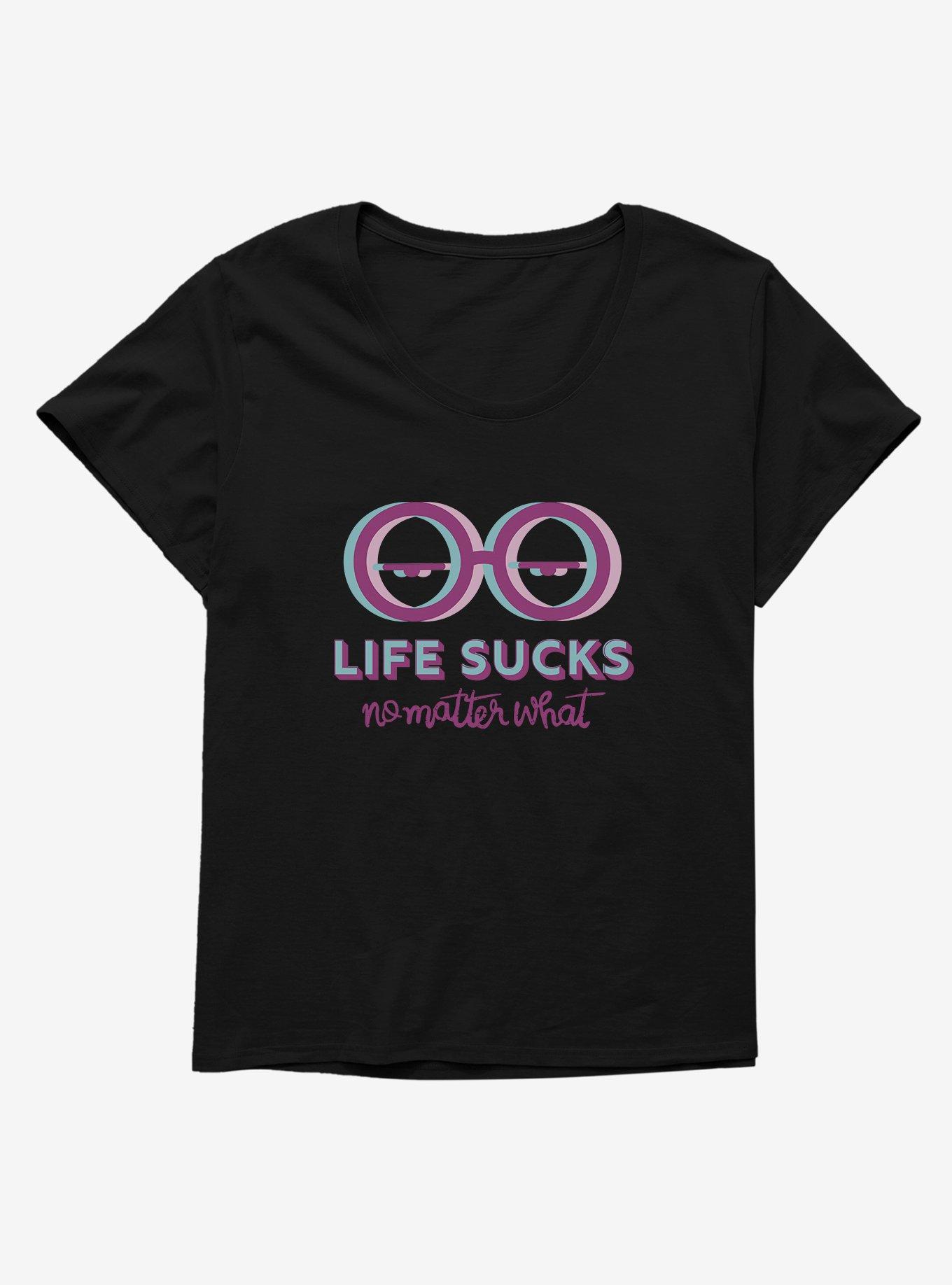 Daria Life Sucks Purple Frames Girls T-Shirt Plus Size, , hi-res
