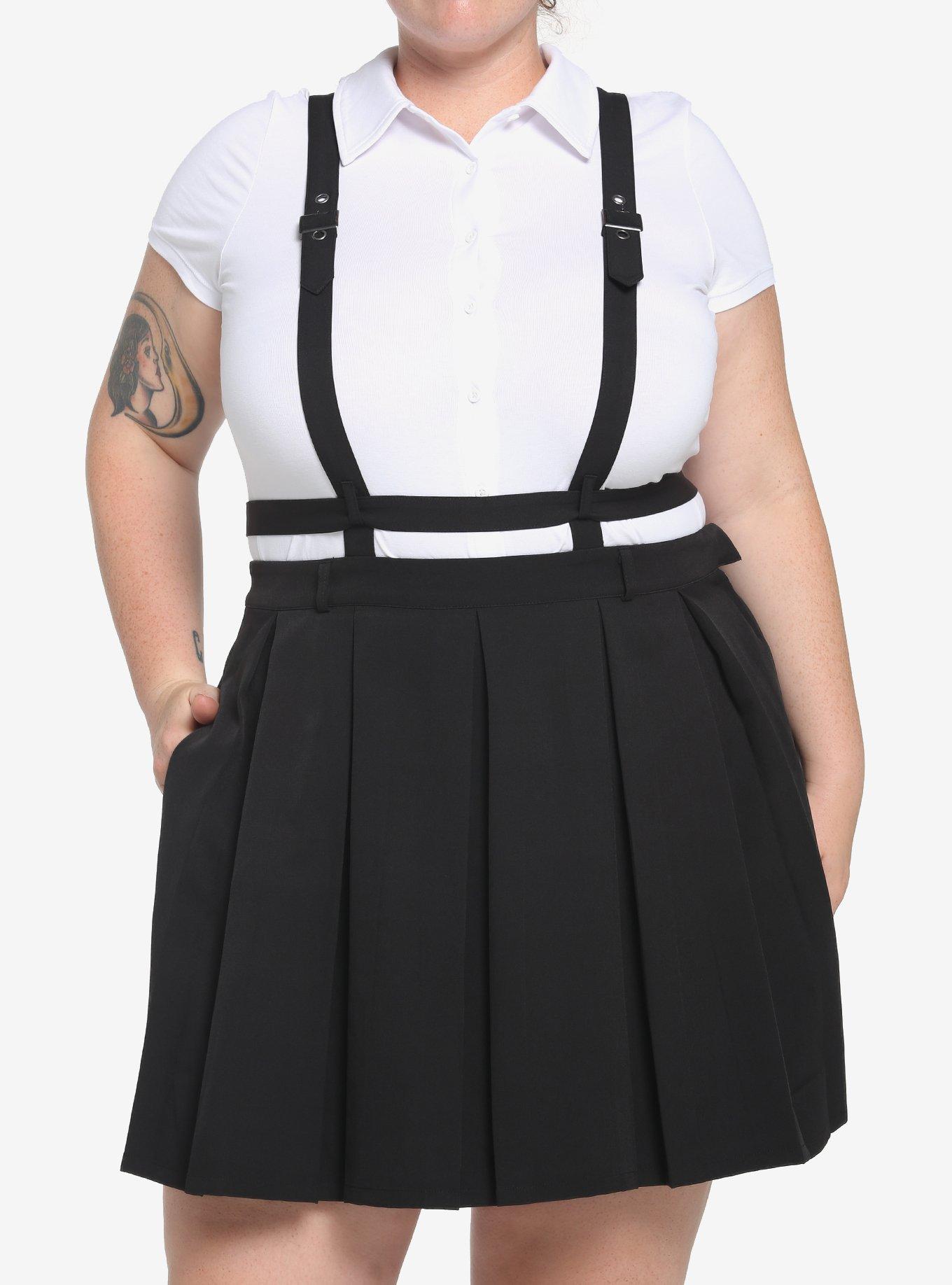 Black Harness Suspender Skirt Plus Size