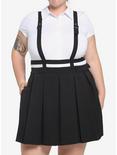 Black Harness Suspender Skirt Plus Size, BLACK, hi-res