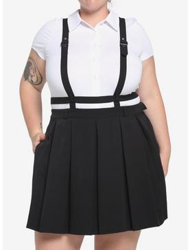 Black Harness Suspender Skirt Plus Size, , hi-res