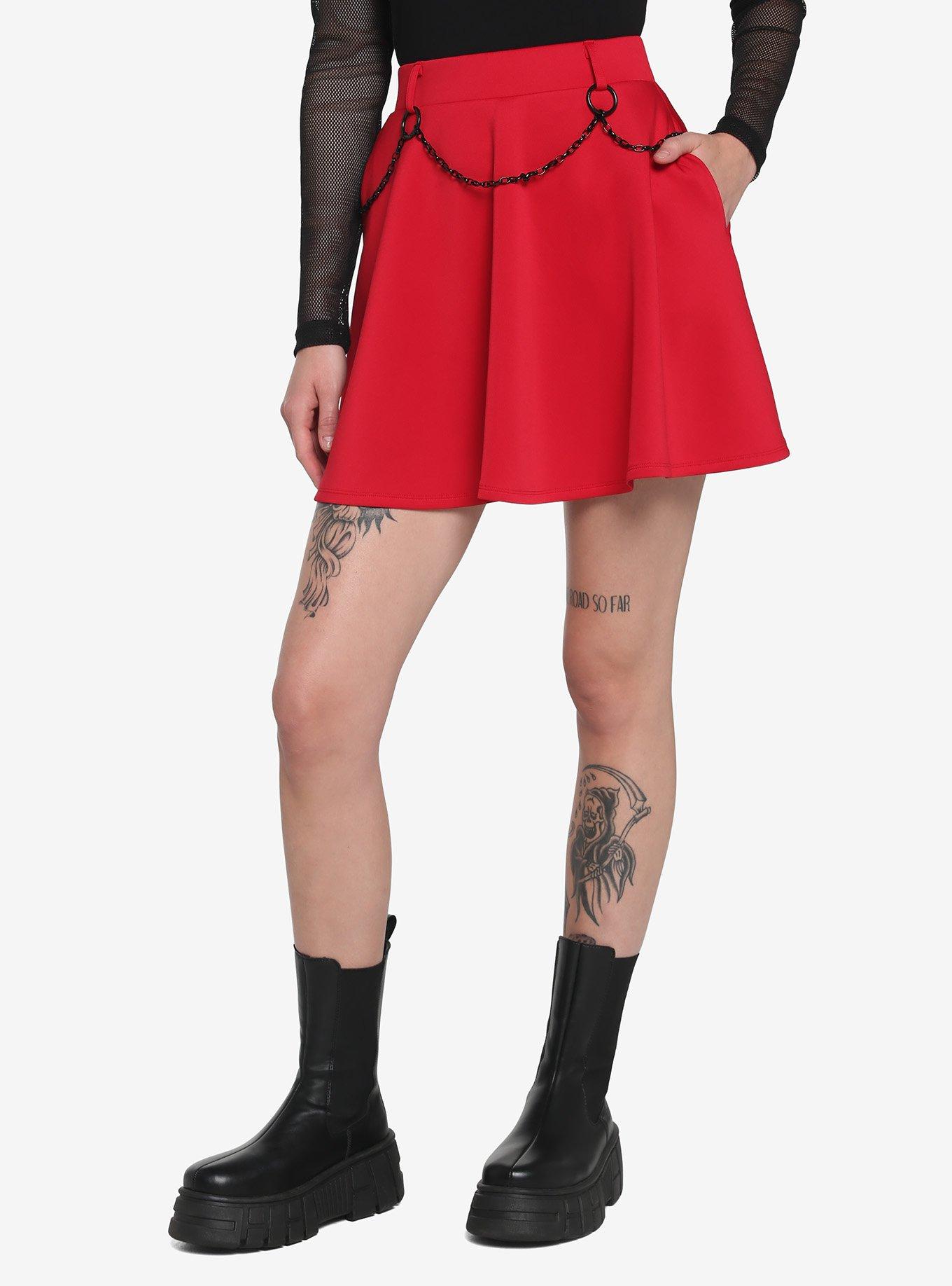 Skater skirt red outlet black