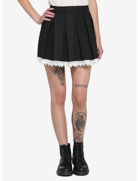 Black & White Lace Pleated Skirt, , hi-res