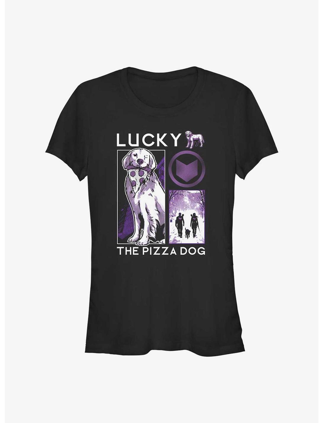 Marvel Hawkeye Lucky The Pizza Dog Girls T-Shirt, BLACK, hi-res