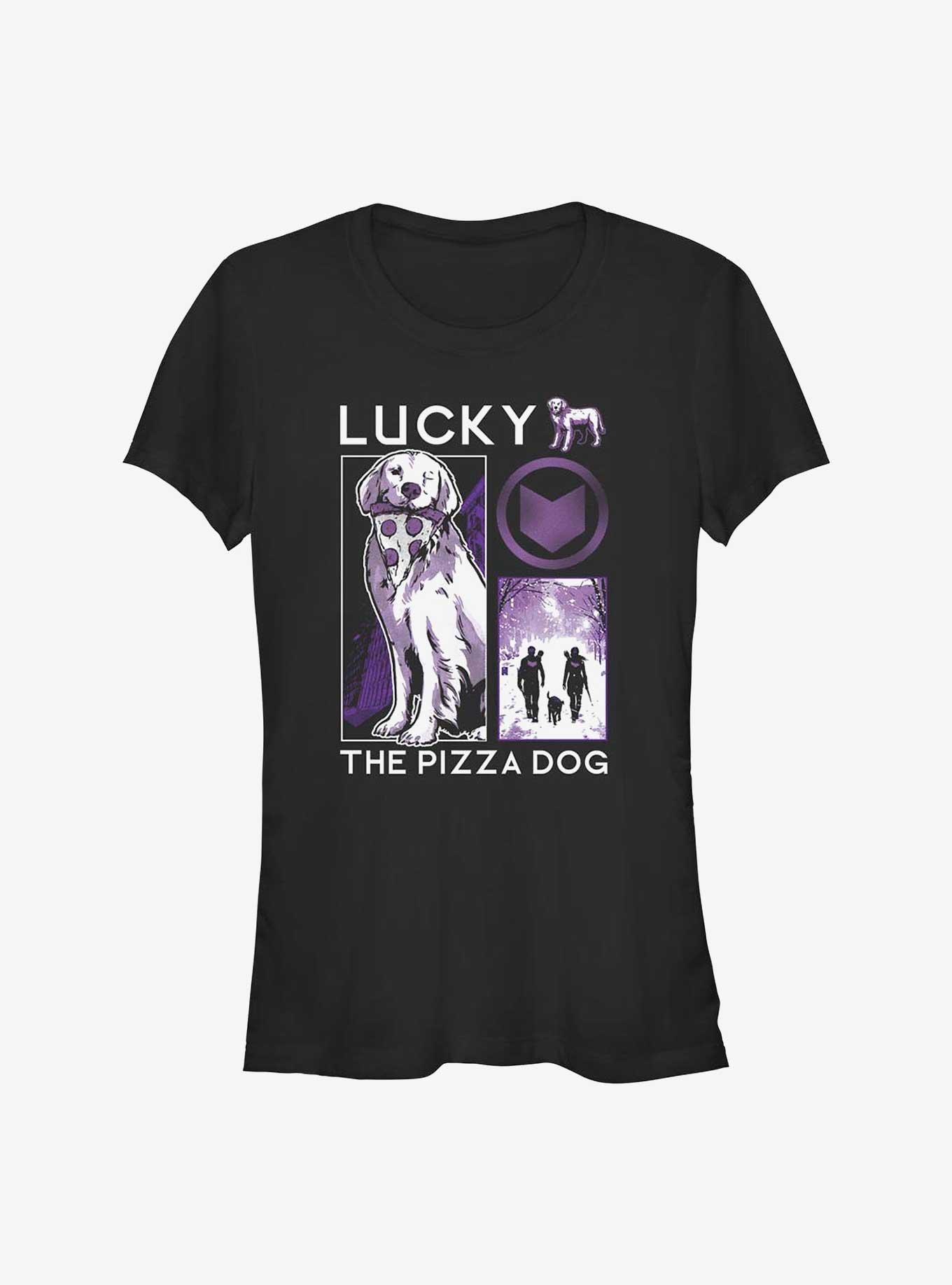 Marvel Hawkeye Lucky The Pizza Dog Girls T-Shirt, BLACK, hi-res